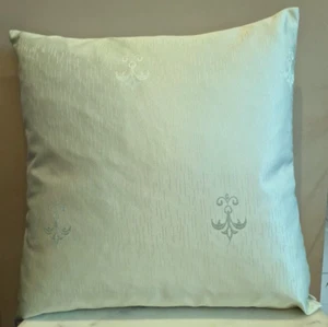 Cushion Covers Mint Green Embroidered Damask 18 x 18" 45 x 45cm Thick Fabric - Picture 1 of 8