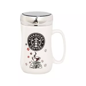 NEW STARBUCKS TRAVEL MUG CERAMIC COFFEE TEA CUP LID WORK HOT COLD DRINKS UK - Picture 1 of 9