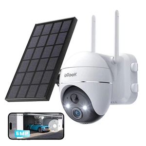 5MP Cámara de Vigilancia WIFI Exterior Inalámbrica Batería Solar 360° PTZ Cámara PIR - Imagen 1 de 11