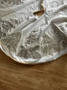 Nicole Miller Árbol de Navidad Falda Blanco y Dorado Árboles de Navidad en ella - Imagen 1 de 8