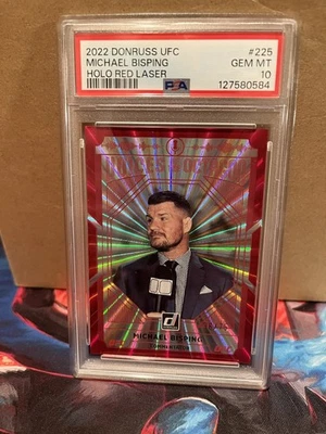22 Donruss Ufc Michael Bisping Voices Of The Octagon Red Lazer /75 Psa 10 - Image 1 of 2