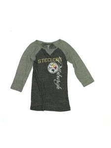 NFL Girls Gray 3/4 Sleeve T-Shirt 7 - Picture 1 of 2