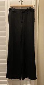 Banana Republic Hose schwarz Größe 10 Karriere Wollmischung gefüttert weites Bein neu mit Etikett $ 130 - Bild 1 von 4