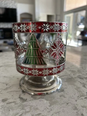 Bath & Body Works Candle Holder Sleeve Christmas Tree Snowflake Holiday NEW - Image 1 of 4