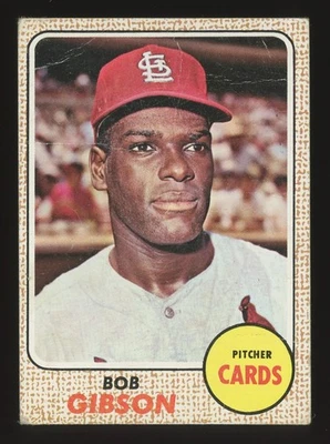 1968 Topps #100 Bob Gibson - Imagem 1 de 2