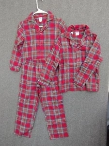 Holiday Time Girls/Boys Matching Family Red Flannel Pajama Set + Top Red M - Picture 1 of 12