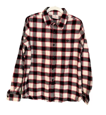 Hanna Anderson Boys Flannel Plaid Long Sleeve Button-Up Shirt Size 140 US 10 - Image 1 of 4