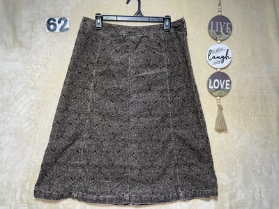 Falda Croft & Barrow Pana Línea A Longitud Midi Gris Paisley Elastizada Talla 10 Foto 1 de 4