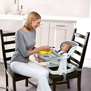 Ingenuity Infant-to-Toddler SmartClean ChairMate High Chair Booster Seat - Slate