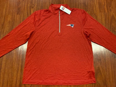 Men's NFL Team Apparel New England Patriots 1/4 Zip Jacket Jersey Extra Large XL
