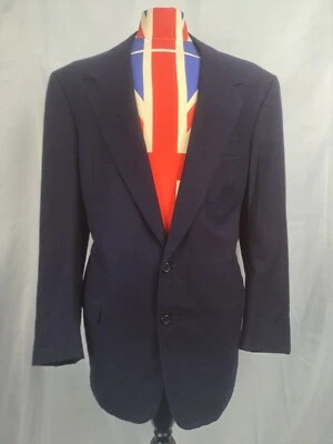 OXXFORD CLOTHES LUXURY DESIGNER NAVY JACKET/BLAZER WOOL SUPER 120'S 48L - Image 1 of 4