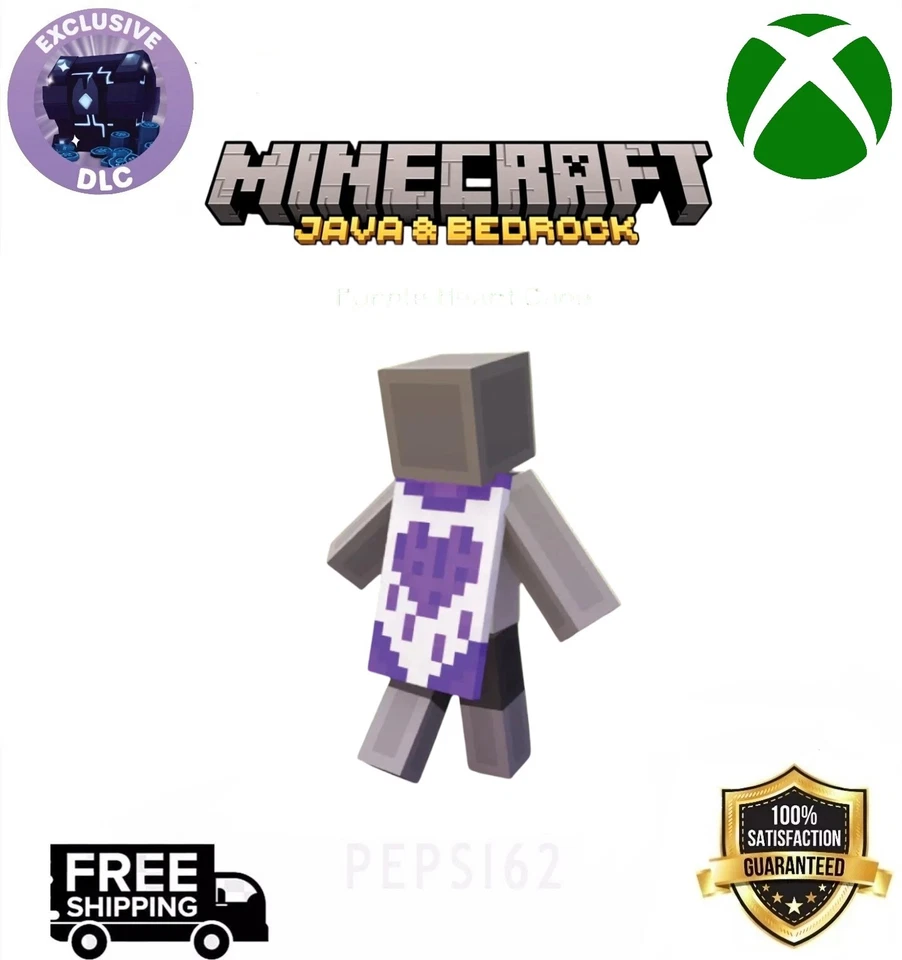 🔥Minecraft Java/Bedrock Edition GLOBAL - Twitch Purple Heart Cape | DLC Xbox 🔥 - Image 1 of 1