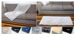 SHEEPSKIN PLATE RUG THROW RUNNER BED CHAIR FLOOR HOME LAMB FUR RUGS 60x140cm - Picture 1 of 8