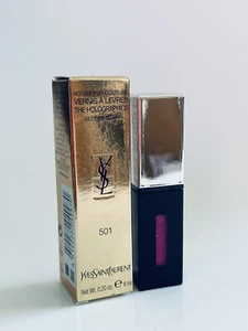YSL Yves Saint Laurent Exclusive Glossy Stain Holographics Arcade Pink #501 - Picture 1 of 2