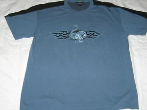 Camiseta Decibel Alta Frecuencia Manga Corta Camiseta Azul Para Hombre Talla Grande - Imagen 1 de 2