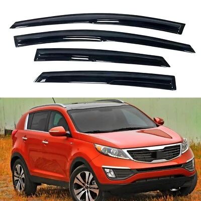 4 Pcs Window Visor Vent Deflectors Rain Guards Shield For KIA SPORTAGE 2011-2016 - Изображение 1 из 4