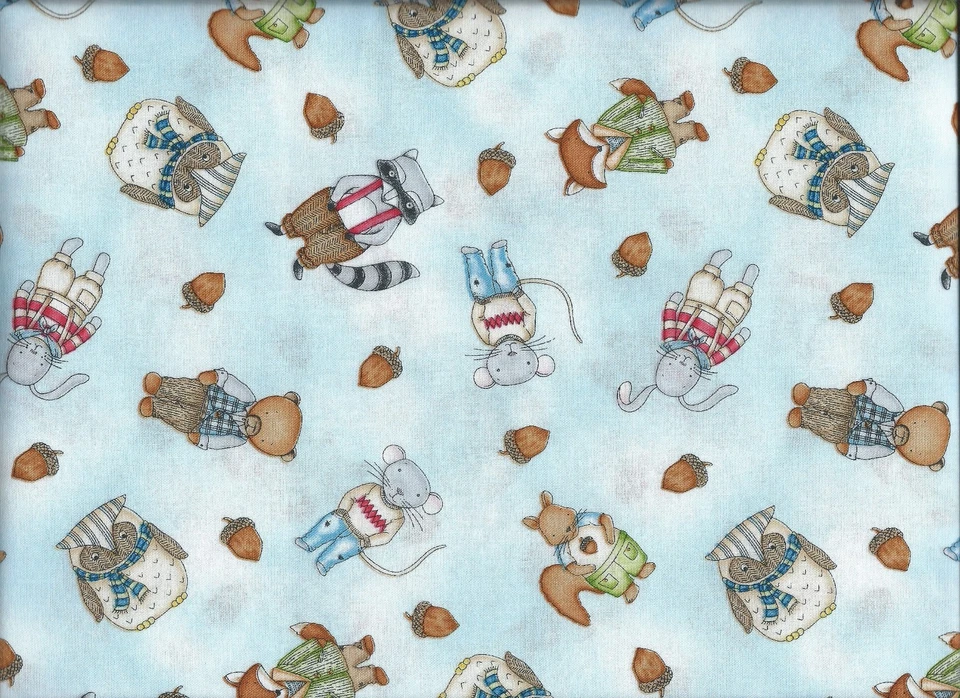 "Forest Friends", Scattered Kids on Blue, Maywood Studio, tela acolchada por POR Y Foto 1 de 1