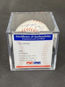 Ted Arcidi Wrestler Bench Press Champ Autograph Baseball PSA Overall Grade 8.5 - Picture 1 of 7
