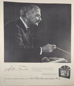 1946 Rca Victor Records Vintage Ad Arthur Fiedler conducts Boston Pops Orchestra - Picture 1 of 1