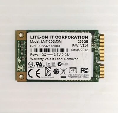 Lite-on 256GB LMT-256M3M mSATA SSD 0V6PN8 VZJ4 Lite-On 60 DAYS WARRANTY! - Image 1 of 4