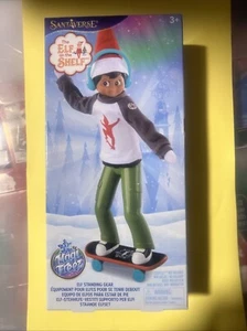 Elf on the Shelf MagiFreez HOLLY JOLLY OLLIE SKATEBOARD SET Scout Standing Gear - Picture 1 of 2