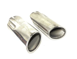 W204 Mercedes 2014 C300 Rear Bumper Exhaust Muffler Tips Set of 2 OEM - Picture 1 of 7
