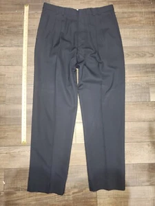 Dockers Men’s Navy Blue Pleated Front Dress Pants Slacks 38x34 Poly Wool Blend - Picture 1 of 6