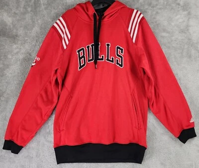 Adidas Chicago Bulls Sudadera con Capucha Para Hombre Pequeña Roja Logo Manga Larga Sudadera 2013 Foto 1 de 4