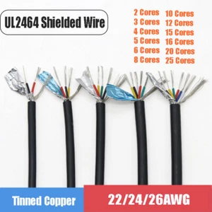 UL2464 Double Shielded Cable 2~25 Cores Foil Braid Flexible Signal Wire 22-26AWG - Picture 1 of 13