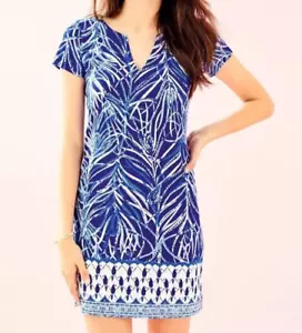 Abito Lilly Pulitzer Sophiletta blu crepuscolare pappagalli precoci taglia S nuovo - Foto 1 di 3