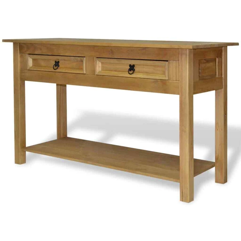 vidaXL Console Table Mexican Pine CORONA Range 2 Drawers Side End Hall Desk