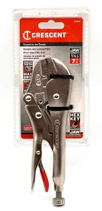 NEW Crescent 7" Straight Jaw Locking Pliers 1-1/2" Jaw C7SVN ~ Free Shipping - Picture 1 of 8
