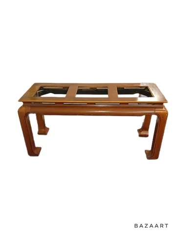 Chinoiserie Chow Leg Ming Style Console Table Attributed to Schnadig/James Mont Cover