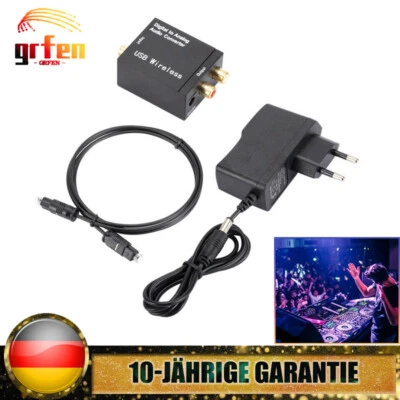 Digital-Analog-Audiokonverter Wandler Konverter RCA to Optical Toslink SPDIF - Bild 1 von 4