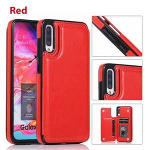 iPhone 7/8 RED leather wallet case NEW - Picture 1 of 12