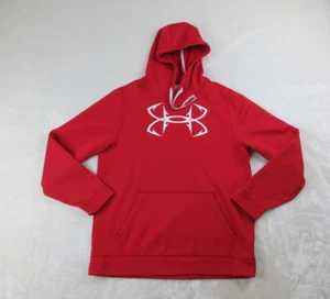 Suéter Under Armour Para Hombres Mediano Rojo Logo Suelto Tormenta Sudadera con Capucha Informal* - Imagen 1 de 16