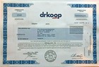Dr. Koop dot com 2001 early internet stock certificate