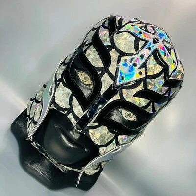 Máscara Lucha Libre Mysterio Semi Profesional Lucha Plateada y Negra Foto 1 de 4