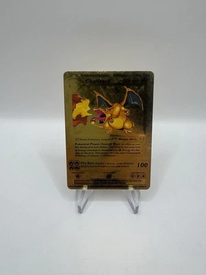 Pokemon Charizard 120HP Gold Foil Fan Art Card 4/102 Near Mint - Image 1 of 3