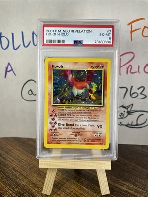 ✨ 2001 POKEMON NEO REVELATION DOUBLE HOLO ERROR #7 HO-OH-HOLO PSA 6  ✨ - Image 1 of 4