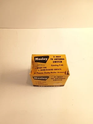 VINTAGE MOSLEY ELECTRONICS  2-WAY TV Antenna Switch VHF UHF - Image 1 of 4