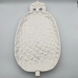 Portugese Neuwirth White Pineapple Shaped Serving Dish Platter 15.5x9” Excellent - Picture 1 of 11