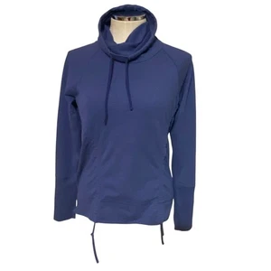 Lucy Blue Lean and Mean Cinch Pullover Funnel Neck Sweatshirt Size Medium - Picture 1 of 6