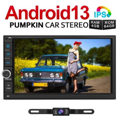 Pumpkin 7" Android 13 Autoradio 2 DIN GPS Navi Carplay 4GB 64GB Bluetooth+Kamera - Bild 1 von 4