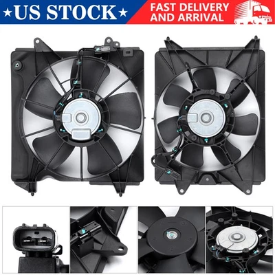 Ventilador de refrigeración del radiador del motor 2 piezas L+R para Honda HR-V 2016-2018 1,8 L 5+7 cuchillas Foto 1 de 4