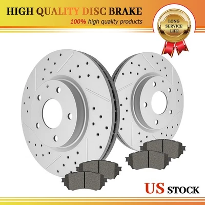 Rotores de freno delanteros perforados pastillas de cerámica para 2014 2015 2016 2017 2018 Mazda 6 Foto 1 de 4