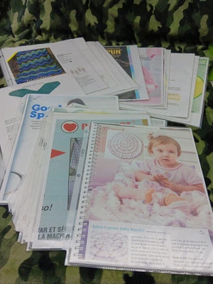 Crochet 26 Patterns Mixed Bundle Loose Leaf Clear Sleeved Colored Photos Copies - Image 1 of 4