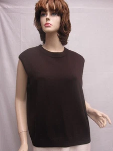 St John Knit Collection Brown Sleeveless Shell Size L - Picture 1 of 5