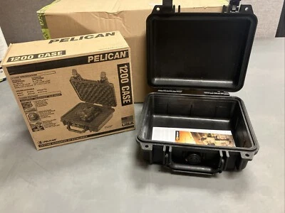 PELICAN PRODUCTS Pelican 1200NF Case without Foam (Black) BRAND NEW MILITARY STYLE PELICAN 1200