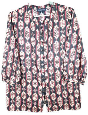 Blusa para mujer JONES NEW YORK de poliéster manga 3/4 geométrica multicolor talla XL Foto 1 de 4